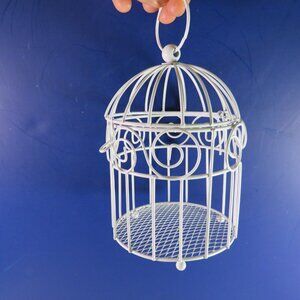 Mini Metal Bird Cage (easy open) 7" tall